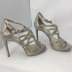 Michael Kors Sandra Glitter Caged Dress Sandals B4